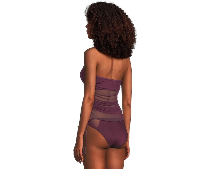 BECCA топ-танкини Muse Hadlee Bandeau Mesh Overlay