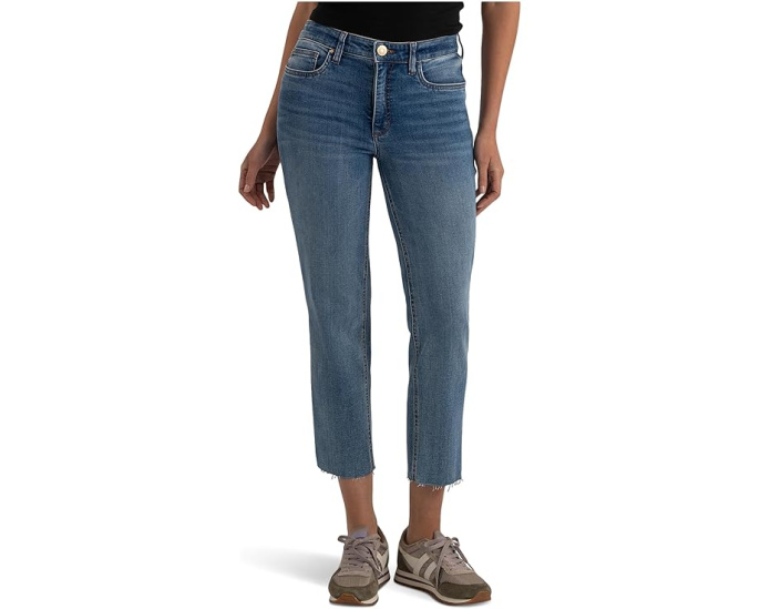 Джинсы KUT from the Kloth Rachael High-Rise Fab Ab Mom с необработанным краем