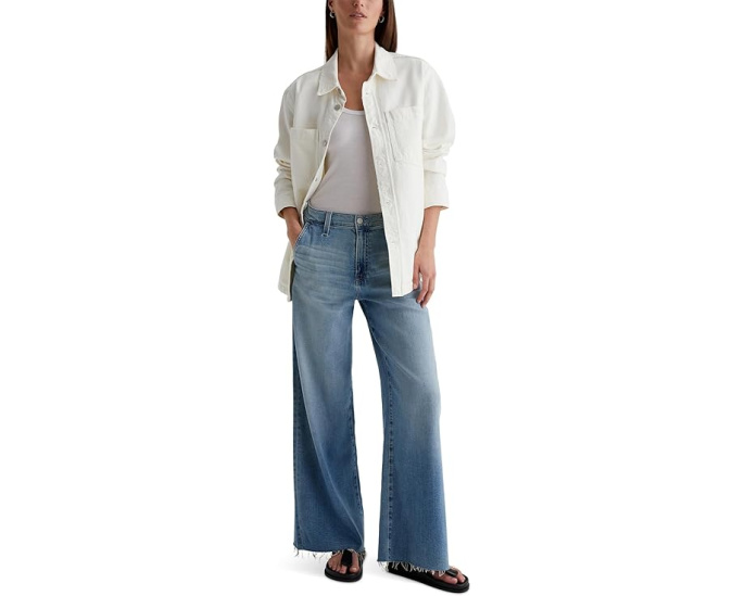 Джинсы AG Jeans Stella с ультраширокими штанинами и длиной до щиколотки