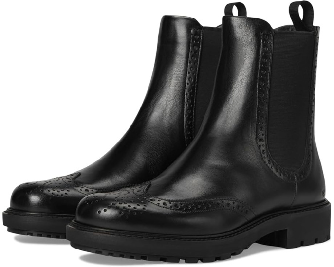 ECCO Metropole Oslo Chelsea Wingtip ботинки с декоративными перфорациями