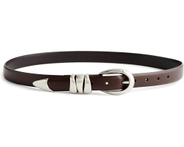 Широкий кожаный ремень Madewell Triple Metal Keeper с массивной пряжкой