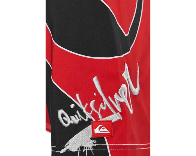 Плавки Quiksilver YG Intercepter 21 с принтом красный и черный
