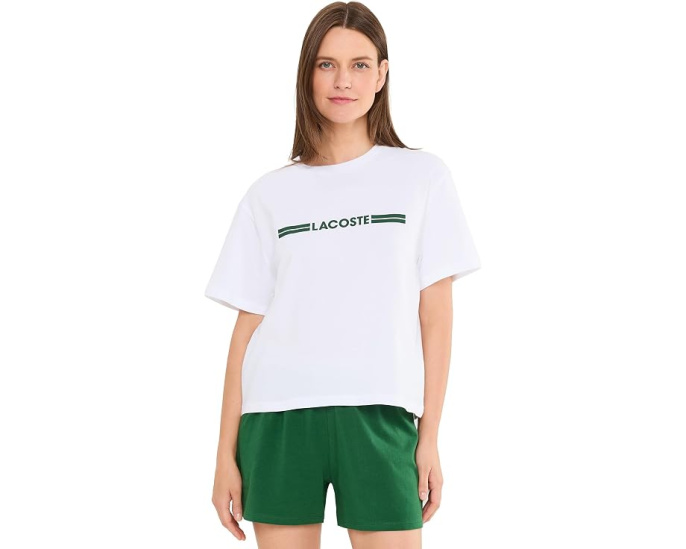 Пижама из хлопка Lacoste с коротким рукавом