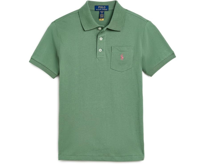 Детское поло Polo Ralph Lauren из хлопкового джерси с карманом