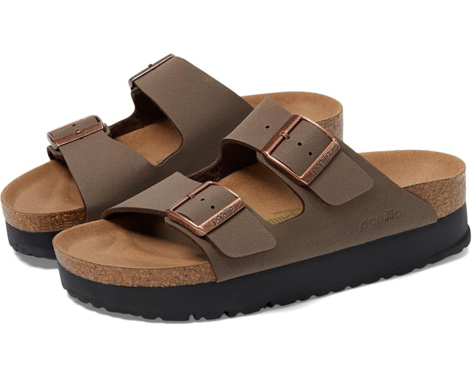 Сандалии Birkenstock Arizona Platform на платформе из веганских материалов