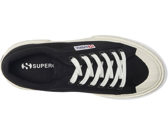 Кроссовки Superga 2631 Stripe Platform на массивной подошве с резиновым носком