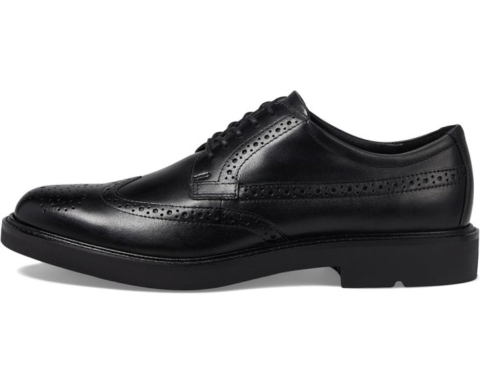 Оксфорды ECCO London Wing Tip с перфорацией и кожаным верхом