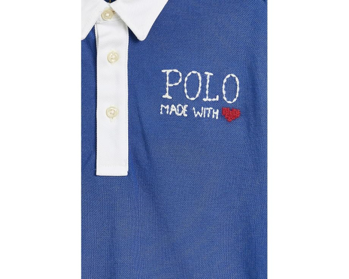 Платье Polo Ralph Lauren Logo Cotton Mesh Rugby Dress для малышей