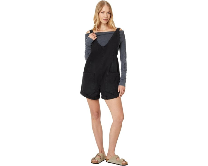 Free People Комбинезон High Roller Shortall из денима с заниженным вырезом