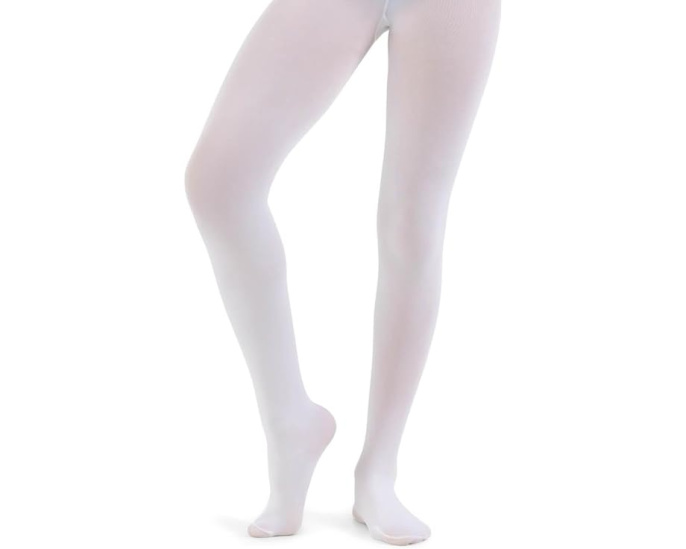 Колготки Capezio Ultra Soft Transition с открытой стопой, белые