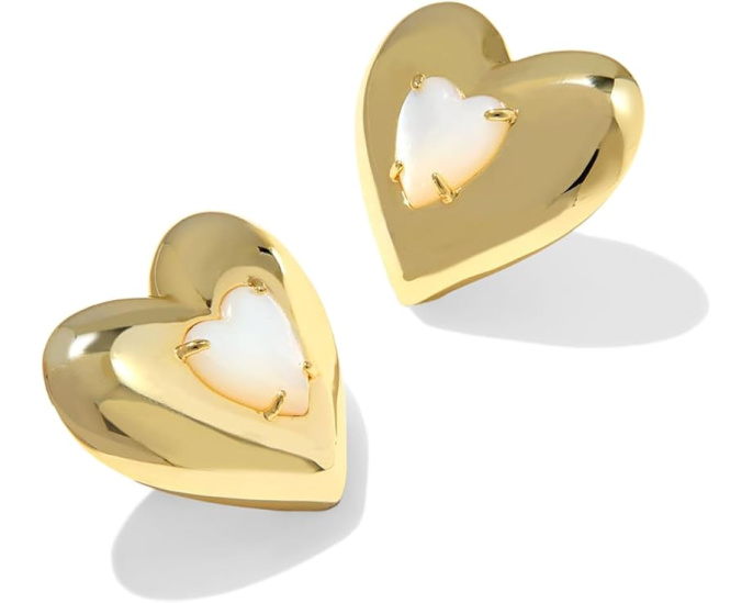 Серьги-гвоздики Sasha Heart Stud Kendra Scott с жемчугом