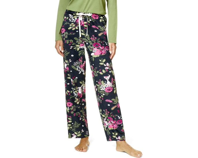 Пижамные брюки HUE Critter Floral Modern Classic с цветочным принтом