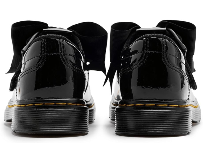 Детские туфли Dr. Martens Polley II Bow YS с бантом и застежкой на липучке