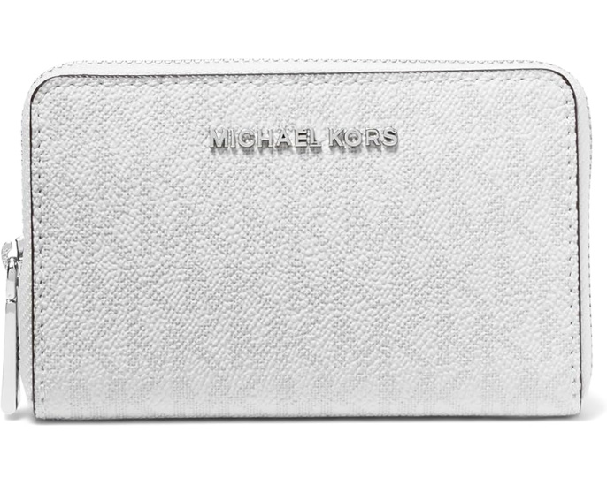Визитница MICHAEL Michael Kors Jet Set Small Zip Around из тисненой кожи