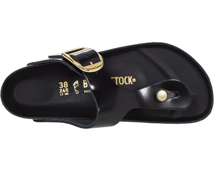 Сандалии Birkenstock Gizeh Big Buckle T-strap с пробковой стелькой