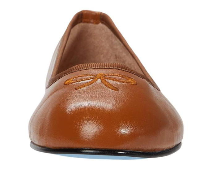 Балетки French Sole Nicky Hilton Kathy с вышитым бантом и кожаной подошвой