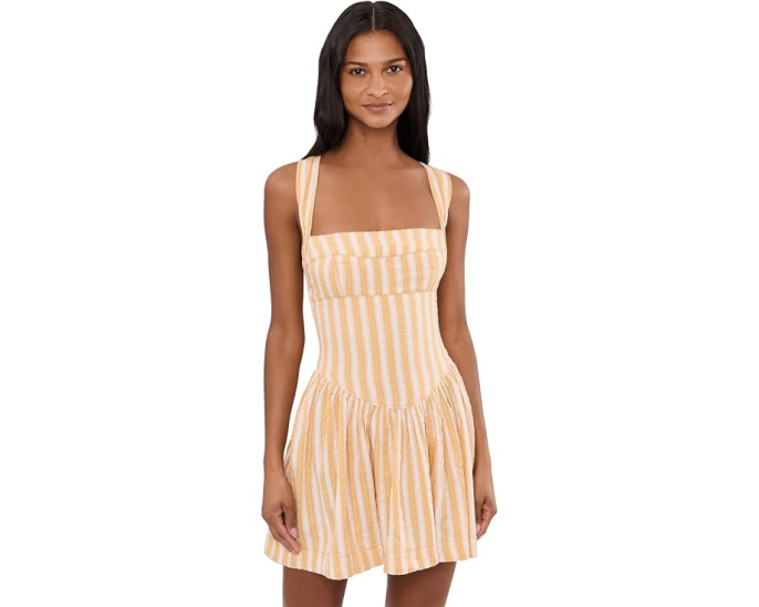 Мини-платье Laurel Plaid от Free People с квадратным вырезом