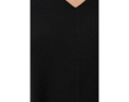 Petite Fine Stretch Jersey Knit V-neck Tunic