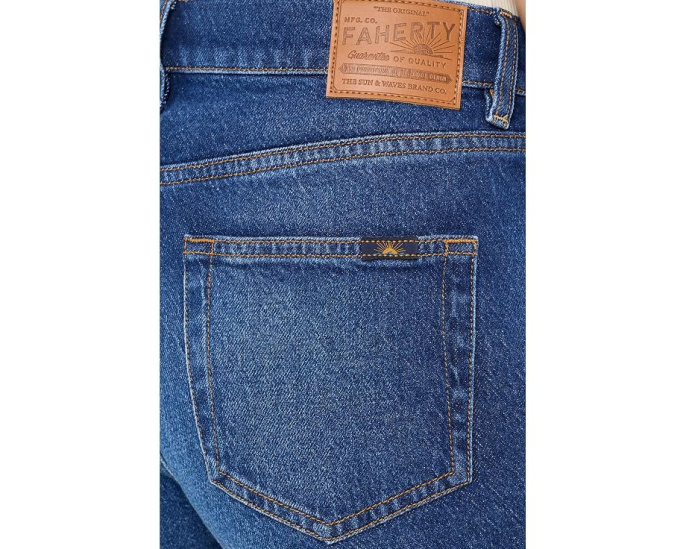 Джинсовые шорты Faherty Sundrift в цвете Night Cove Wash
