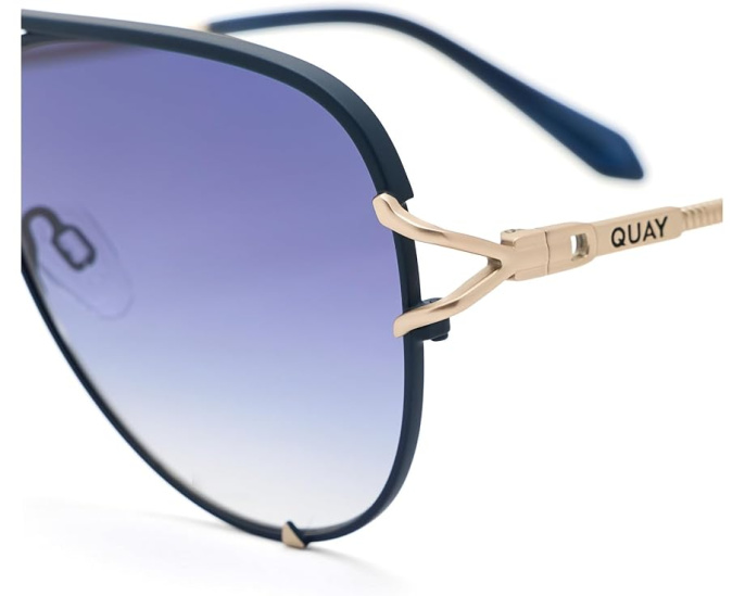 QUAY AUSTRALIA Очки High Key Twist авиаторы с деталями на дужках