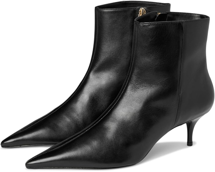 Ботинки Schutz Mikki Mid из замши на шпильке с острым носком