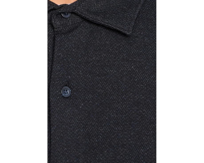 Herringbone Long Sleeve Button-Down