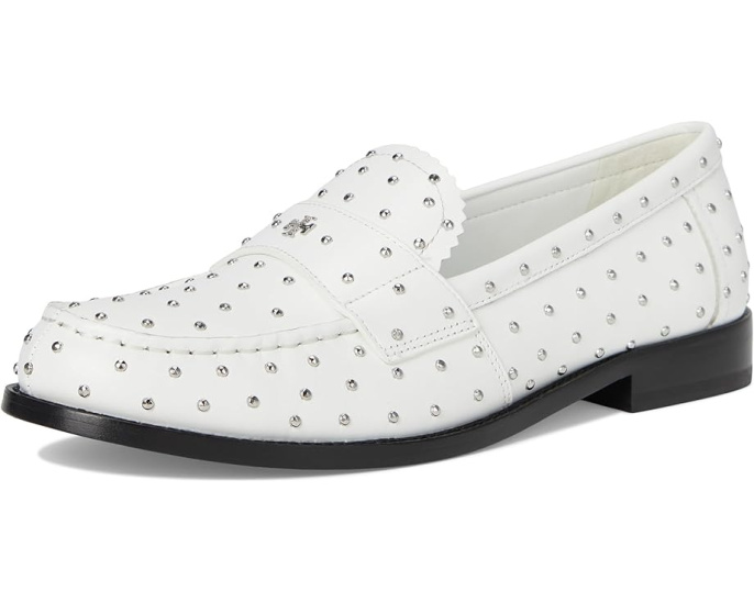 Лоферы Tory Burch Classic Stud с металлическими шипами облачно серебристые