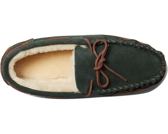 Тапочки L.L.Bean Wicked Good Moccasins из овчины с подошвой TPR