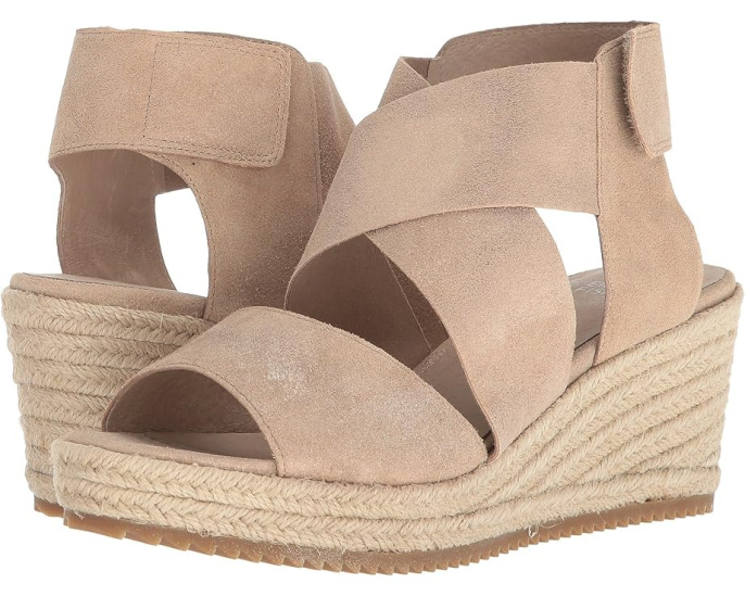 Босоножки Eileen Fisher Willow 3 на танкетке с ремешком на липучке