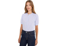 Рубашка NIC+ZOE Petite Eton Stripe с трехцветной полоской