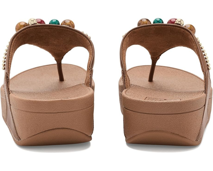 Сандалии Lulu Beaded FitFlop с открытым носом и ремешком на перемычке