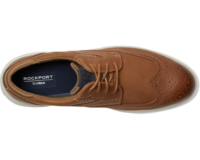 Туфли Rockport Noah Wing Tip с кожаным верхом и технологией truTECH