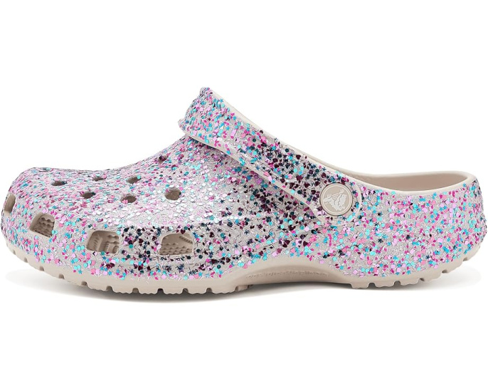 Crocs Classic Glitter Clogs детские блестящие сабо с пайетками
