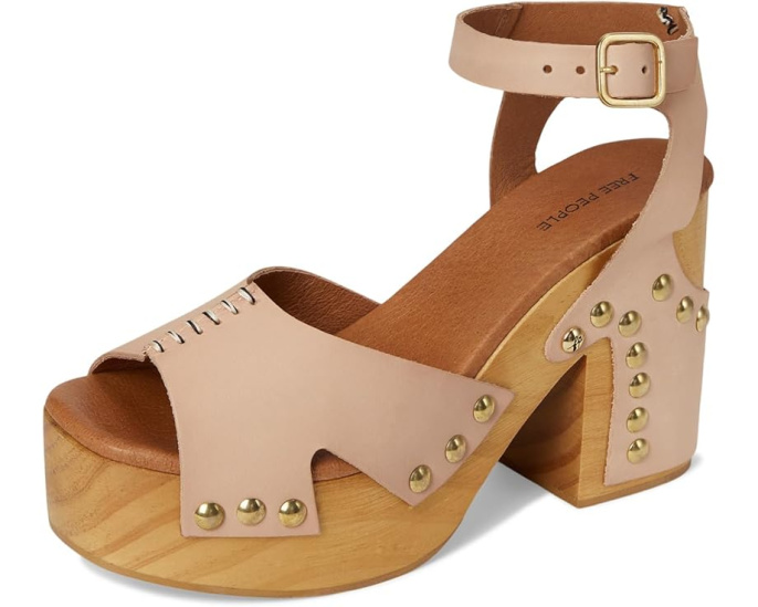 Клог Cecily Clog от Free People с деревянной платформой и квадратным носком