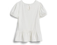 White Bow Peplum Top (Toddler/Little Kid/Big Kid)