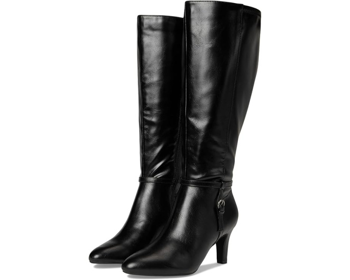 Ботинки LifeStride Galant Wide Calf на шпильке с ремешком и переработанными материалами