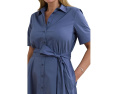 Платье-рубашка Lauren Ralph Lauren с поясом из хлопкового микса (Plus Size)
