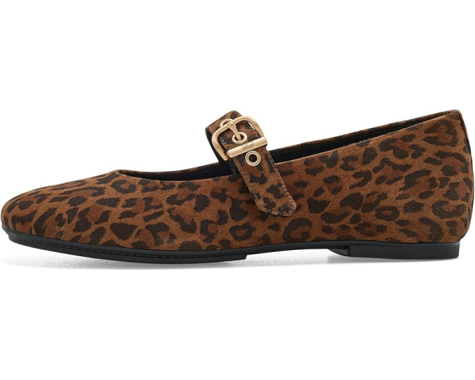 Туфли Мэри Джейн FitFlop Delicato из замши с леопардовым принтом