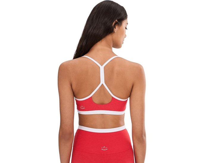 Beyond Yoga спортивный топ Spacedye Outlines Strappy Bra с ремешками