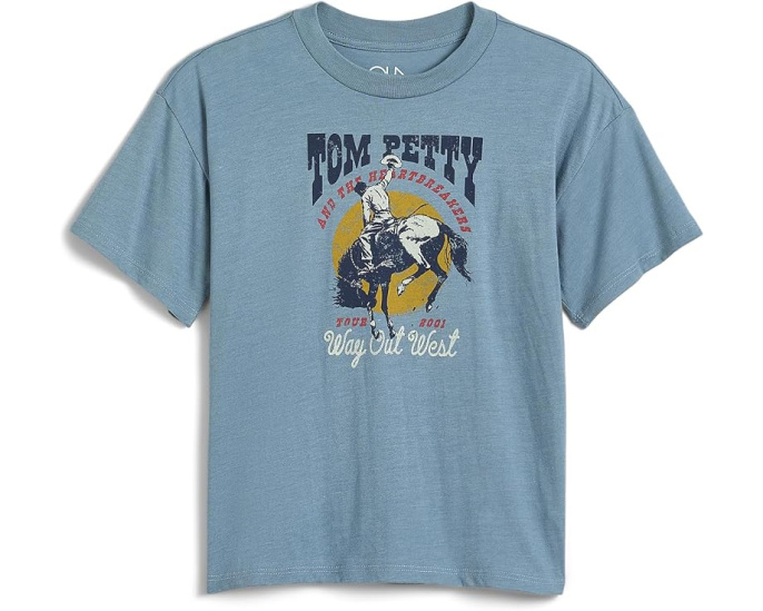 Tom Petty Way Out West Crew Neck T-Shirt (Little Kid/Big Kid)