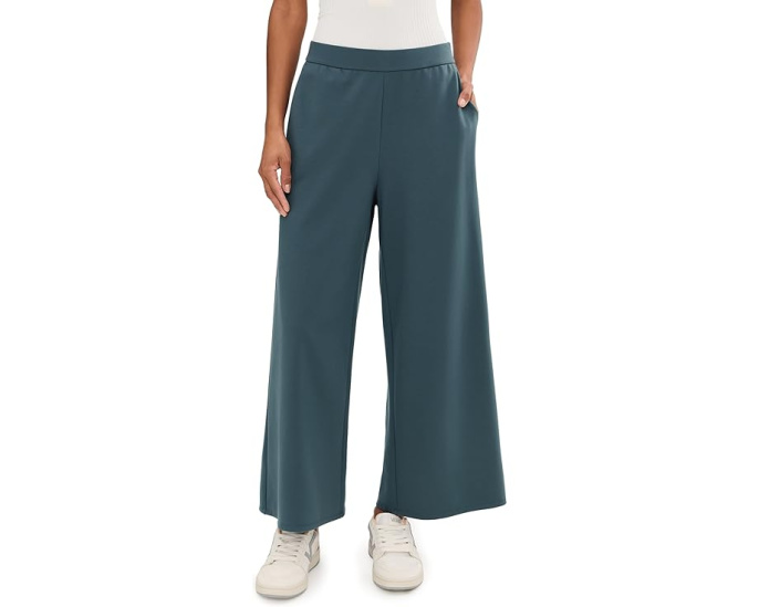 Широкие брюки с манжетами из легкого полотна Ponte Eileen Fisher
