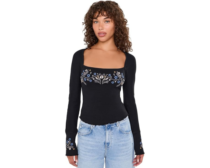 Топ Free People Olivia с вышивкой