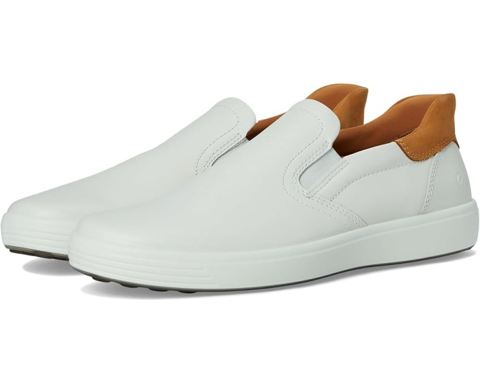 Кроссовки ECCO Soft 7 Easy Slip On с кожаным верхом и эластичными вставками