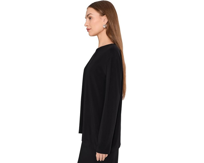 Norma Kamali Oversized Long Sleeve Top свободная длинная футболка с большими рукавами