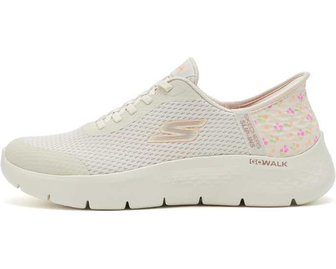 SKECHERS Performance Go Walk Flex Lily Rose с эластичными шнурками и сетчатым верхом