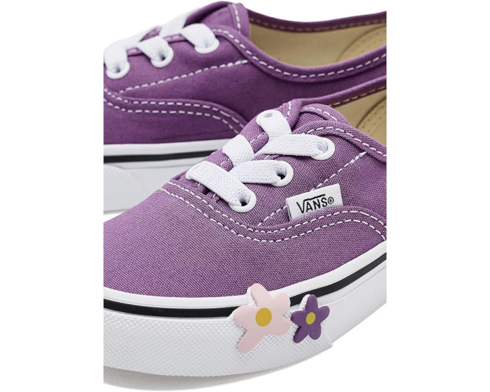 Детские кеды Vans с эластичными шнурками и цветами