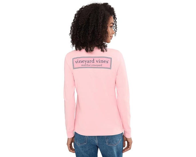 Футболка Vineyard Vines Whale Long Sleeve Pocket Tee с принтом