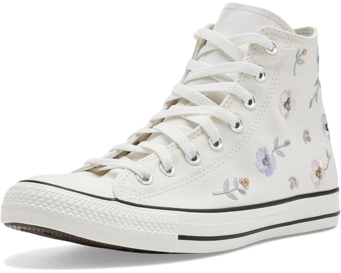 Кеды Converse Chuck Taylor All Star Sequin Flowers высокие с пайетками