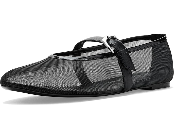 Балетки Stuart Weitzman Sai Bareitall Maryjane с круглым носком и регулируемой пряжкой