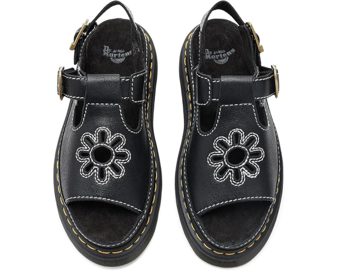 Сандалии Dr. Martens Dunnet Flower с вырезом в виде цветка на платформе